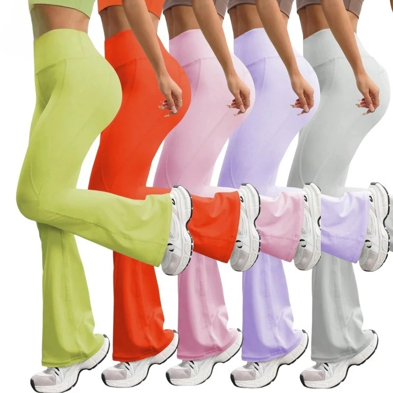 

16color Seamless Flare Leggings Yoga Pants Women High Waist Wide Leg Pants Gym Workout Fitness Sports Flared Pant Dance Trousers