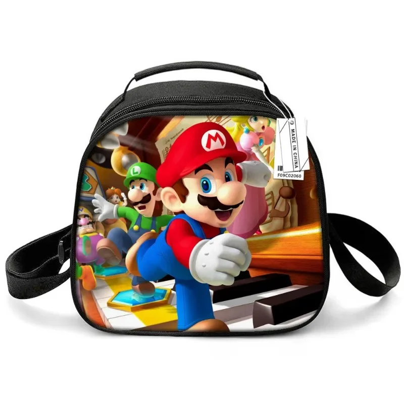 Super Mario Lunch Bag Cartoon bambini scuola elementare isolato Lunch Box bambini portatile Anime Thermal Bag ragazzi ragazze regali