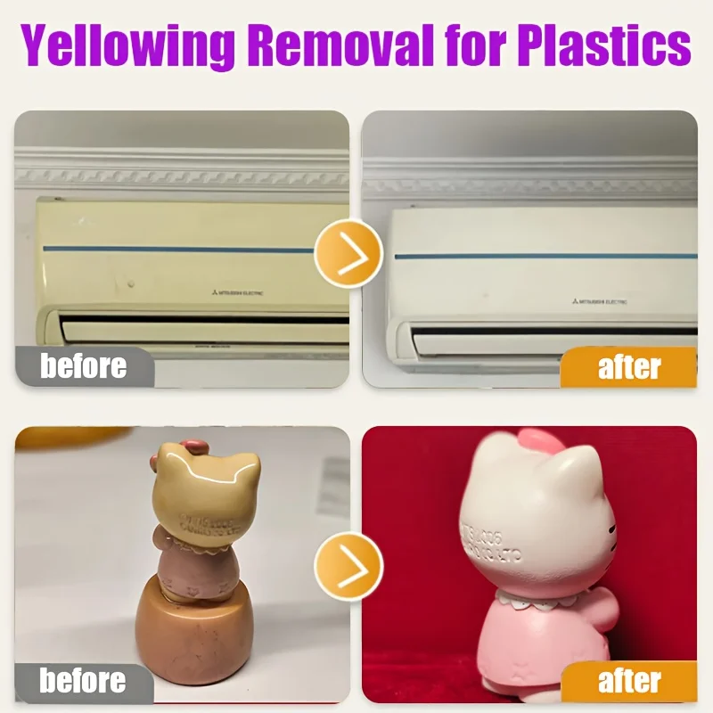 رذاذ إزالة اصفرار البلاستيك 100 مللي مرمم بلاستيك السيارة العالمي PVC منضدية تجديد وكيل ترميم غير تالف #2