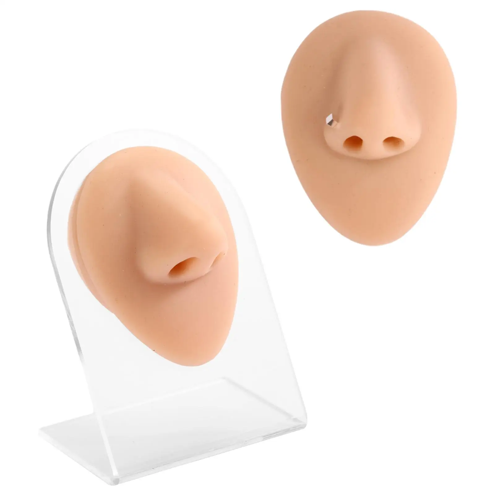 Silicone Nose Model 80mm Imitation Human Model Mold for Piercing Exercises