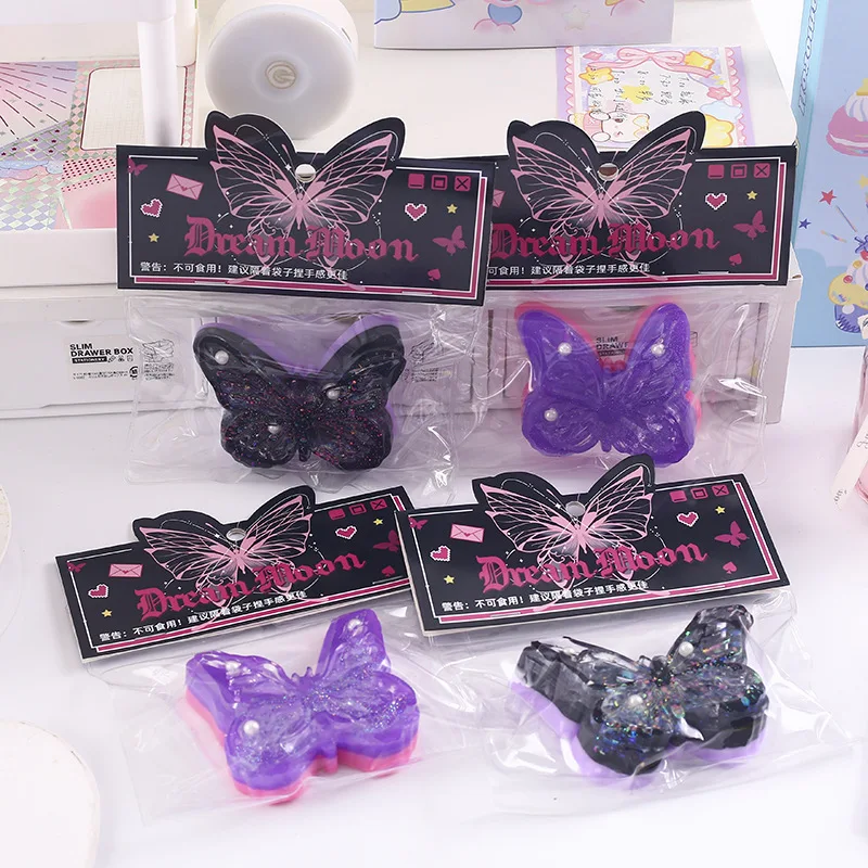 Kawaii Butterfly Pinch Children Stress Relief Decompression Artifact Slow Rebound Toys Simulation Cute Cat Paw Squeeze Vent Toys