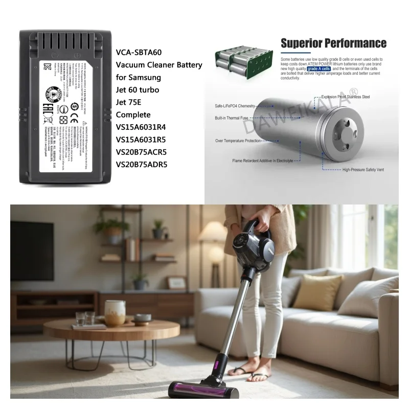 

Suitable for Samsung VCA-SBTA60 Jet 60 Turbo Jet 75E complete VS15A6031R and various universal vacuum cleaners