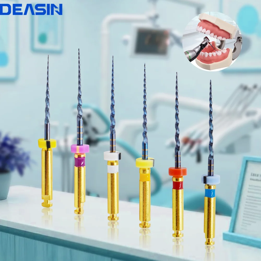 

HOT 6 Pcs/Pack 25mm SX Dental Root Canal Files Activated Rotary Niti File Heat-Treated Endodontic Dentistry Rotating Instruments