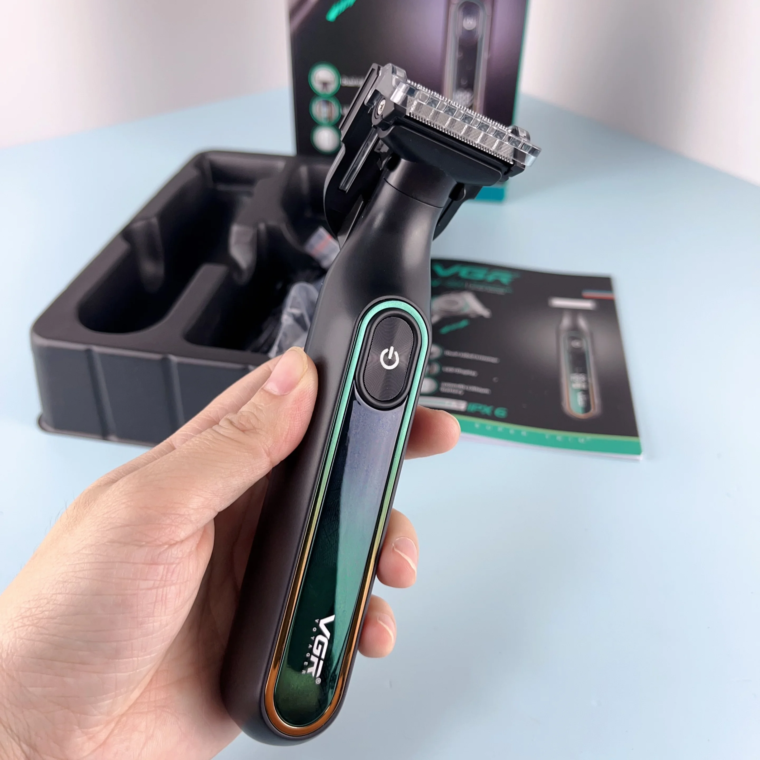 VGR 360 Hair Trimmer Waterproof Household Rechargeable Adjustable Hair Trimmer Full Body Washable Reciprocating Men's Trimmer