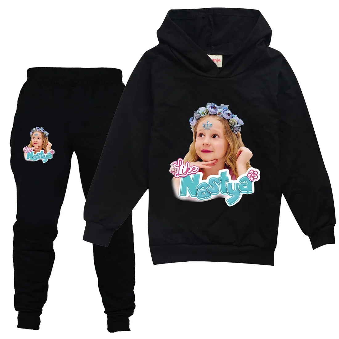 Russia Like Nastya Clothes Set Kids Cartoon Hoodies & Sweatshirts Pants 2pcs Sets Toddler Girls Outfits Junior Boys Sportsuits