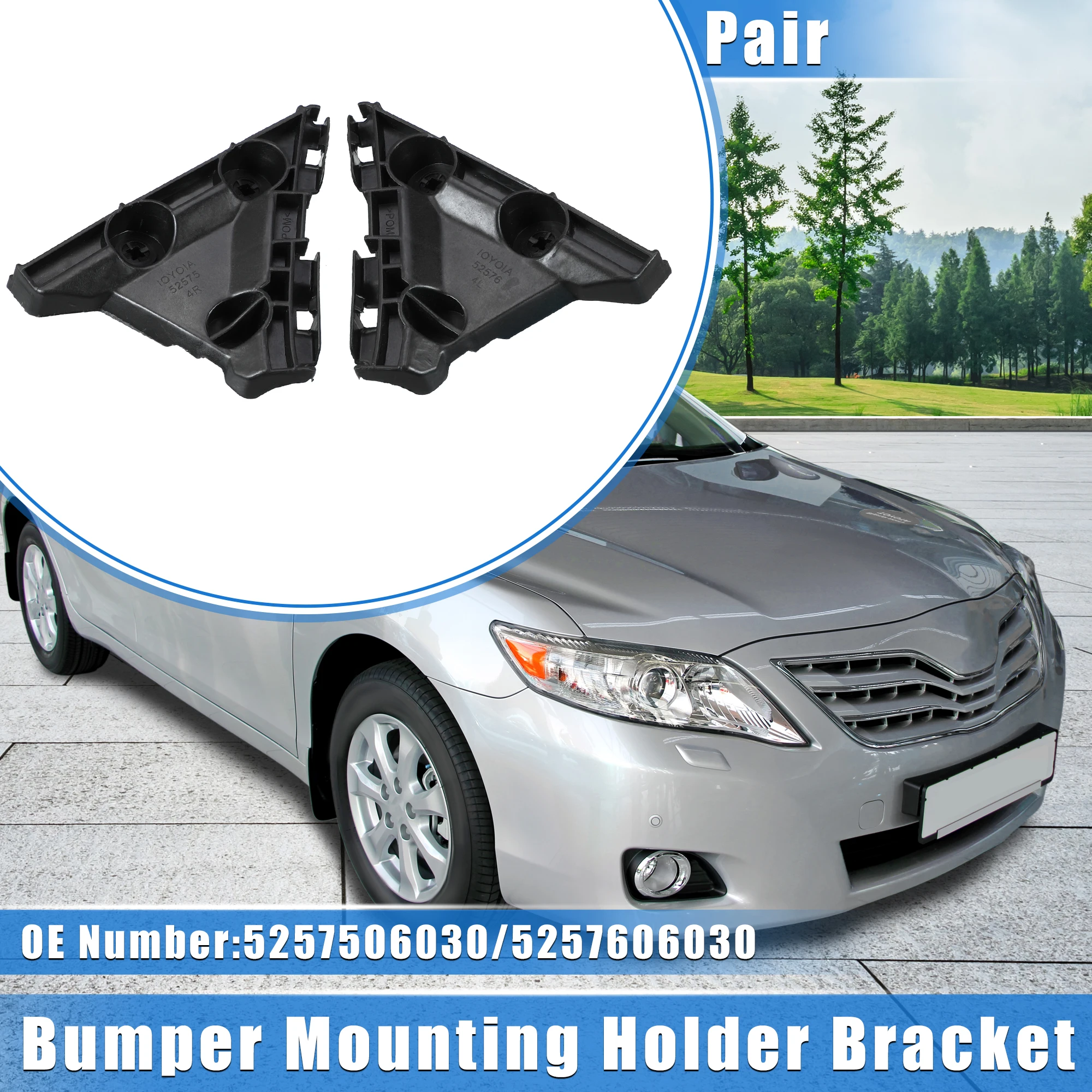 X Autohaux 1 Pair Car Bumper Mounting Support Bracket for Toyota Camry 2007 2008 2009 2010 2011 5257506030 5257606030