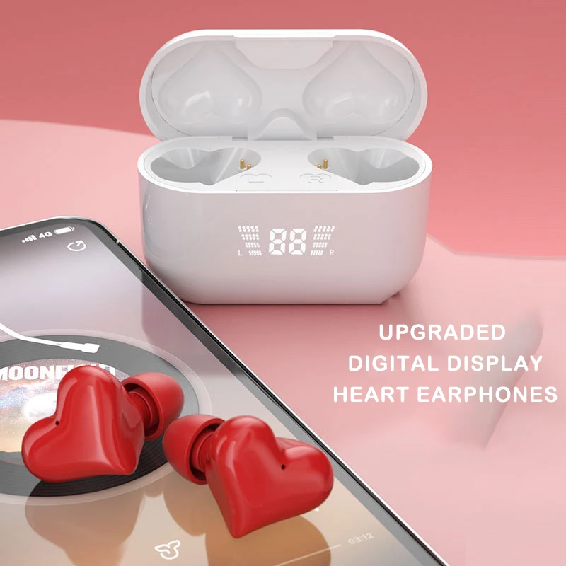 Trending Japanese 2024 New Gift TWS Earphones ANC Ear Z8 Heart Wireless Earbuds & In-ear Headphones With Heartbuds For Girls