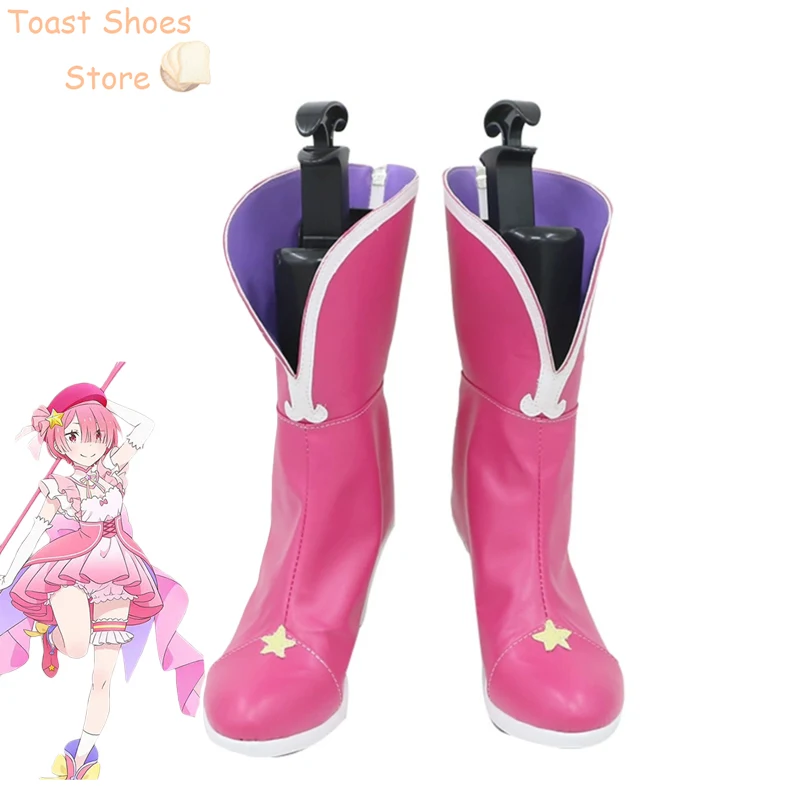 

Rem Cosplay Shoes Anime Cosplay Prop PU Leather Shoes Halloween Carnvial Boots Costume Prop