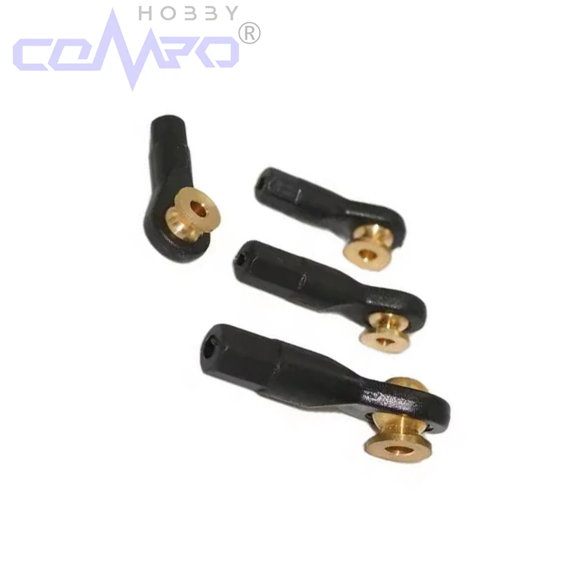 Jeu de maillons à rotule sphériques noirs, 5 pièces, avec rotules sur pied en laiton, pour avion RC, bateau, pièces de voiture