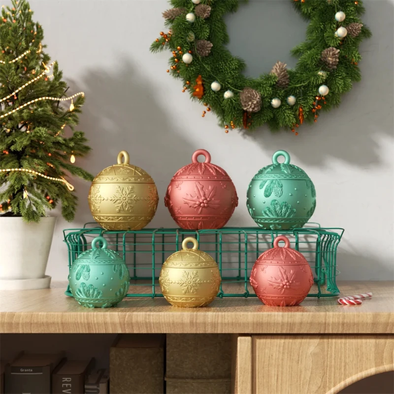Relief Weihnachten Holly Berry Kerze Tasse Silikonform Schneeflocke Kerzenhalter Silikonform Zement Beton Gips Herstellung Form