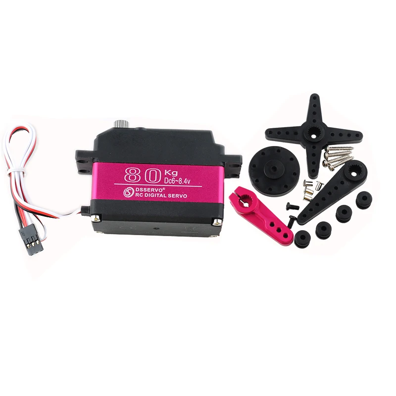 DS5180 กันน้ํา IP66 Digital Servo 80KG 7.4V มอเตอร์โลหะหุ่นยนต์ Servo 180/270 องศาแรงบิดสูง 18T สําหรับ RC รถ