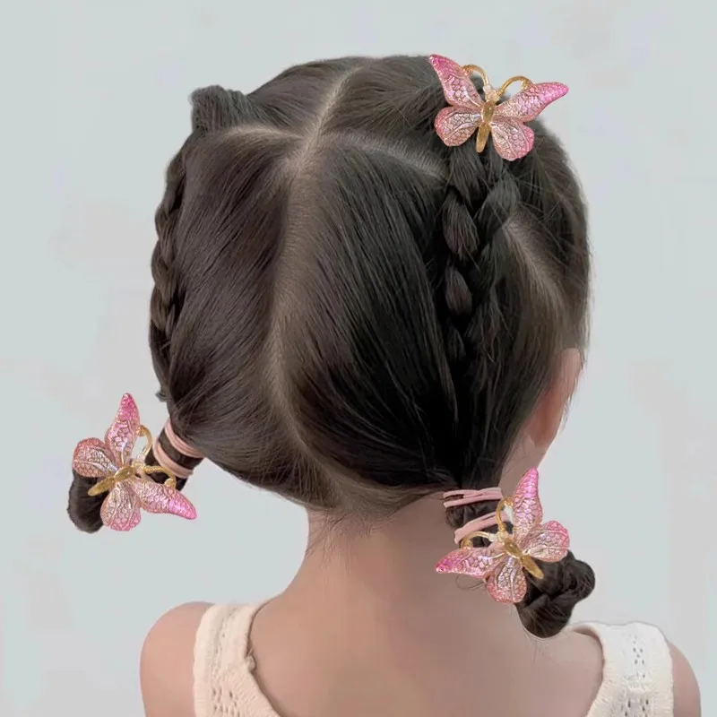 New Hair Clip Children's Two-color Bow Hair Clip Acrylic Gradient Color Cute Fashion Side Shattered Hair Clip Hair Accessories