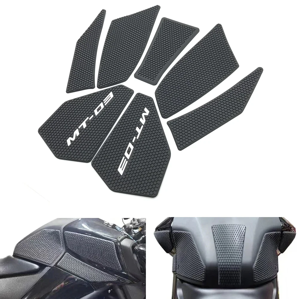 Motorcycle Anti Slip Sticker Tank Traction Pad Side Knee Grip Protector For Yamaha MT03 MT-03 2020 2021 2022 Accessories