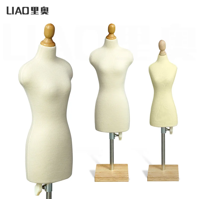 mini model mannequin sewing woman small Tailor's Clothes dummy torso Chrome gold hand decoration accessories