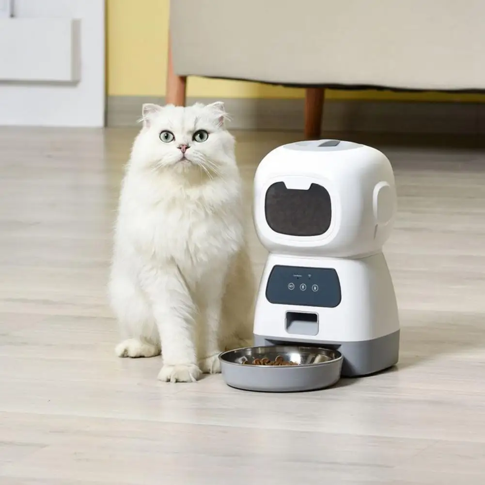 

Smart Pet Feeder Intelligent Chip Automatic Feeder Visible Food Container Screen Display Smart Food Dispenser Pet Feeding