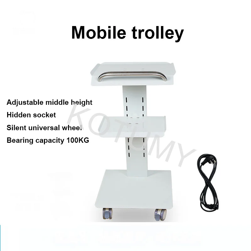 Dental Clinic Tool Medical Trolley Mobile Shelf Table Dental Unit Portable Cart With Silent Universal Wheels Three-layer Tray