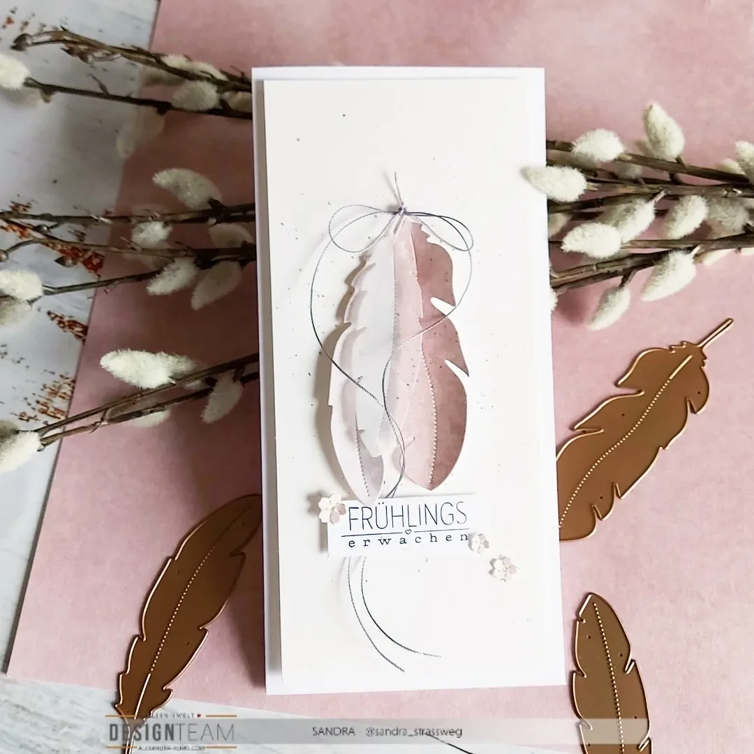 Feather Love Rabbit  February 2024 Release Metal Cutting Dies Scrapbooking Make Photo Album Card Diy Paper Embossing Craft