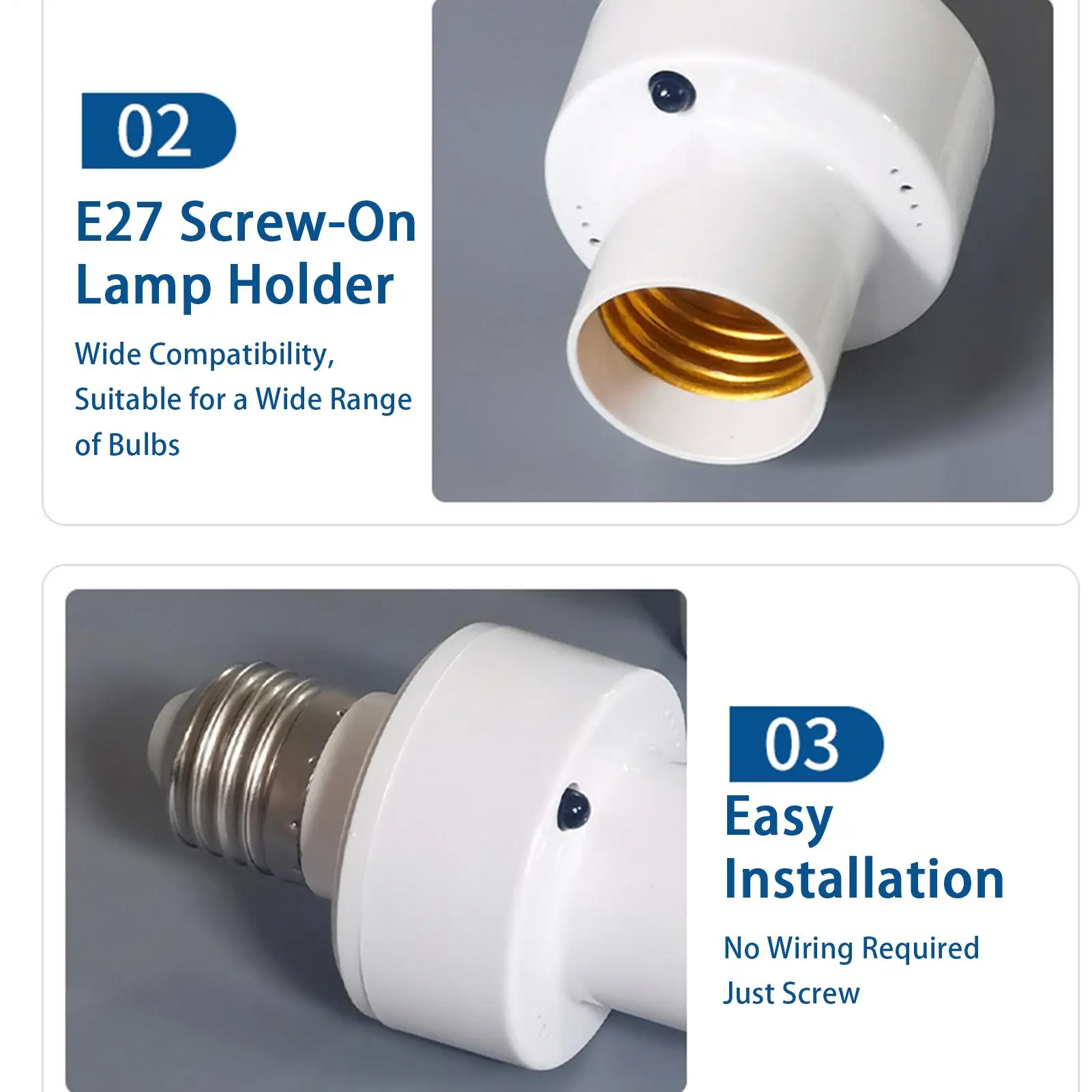 

Light Socket E27 Bulb Holder With Controller Timing Function Wireless Lamp Base Holder For Closet Bedroom Attic Stairwell Garage