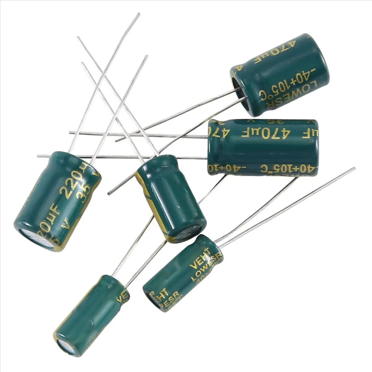 【SPECIAL OFFER】460PCS Aluminum Electrolytic Capacitor High Frequency Inline Kit 24 Kinds Of Specifications Resistance Value
