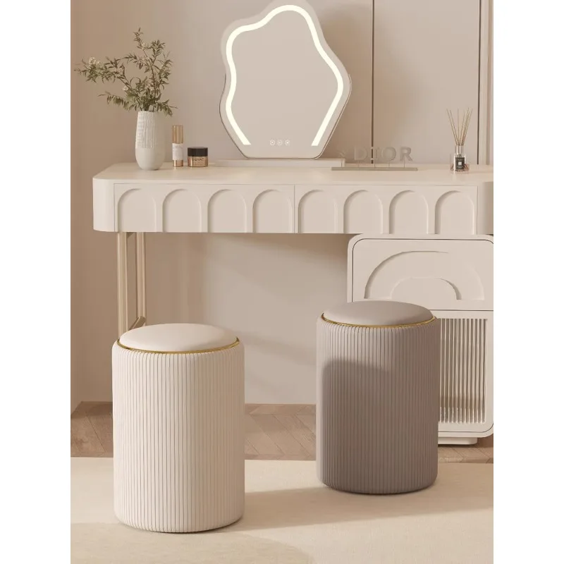 

Makeup stool girls home bedroom modern simple storage small round stool light luxury high-end dressing table chair