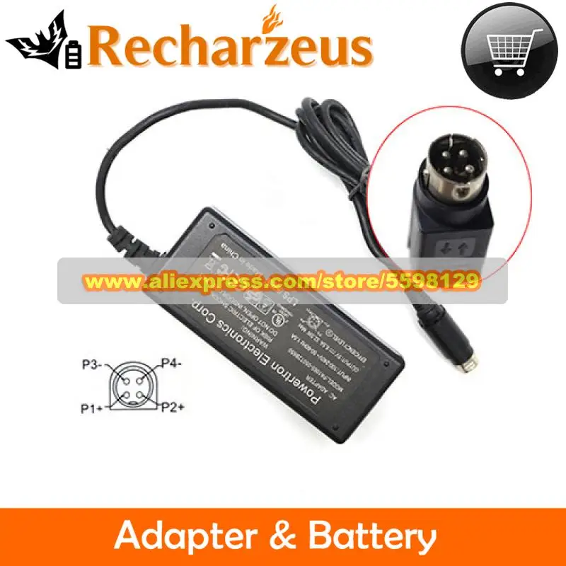 Original PA1065-050T2B650 AC Power Adapter 32.5W Laptop Charger for Powertron 5V 6.5A Power Supply Round with 4 Pins