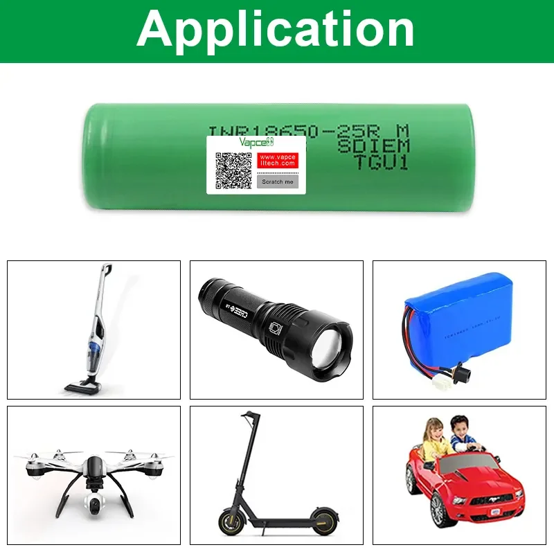 1-20pcs Made In Korea 25R INR 18650 2500mah 20A 3.6V Lithium Ion Battery Rechargeable Cylindrical 18650 Cell For Battery Pack