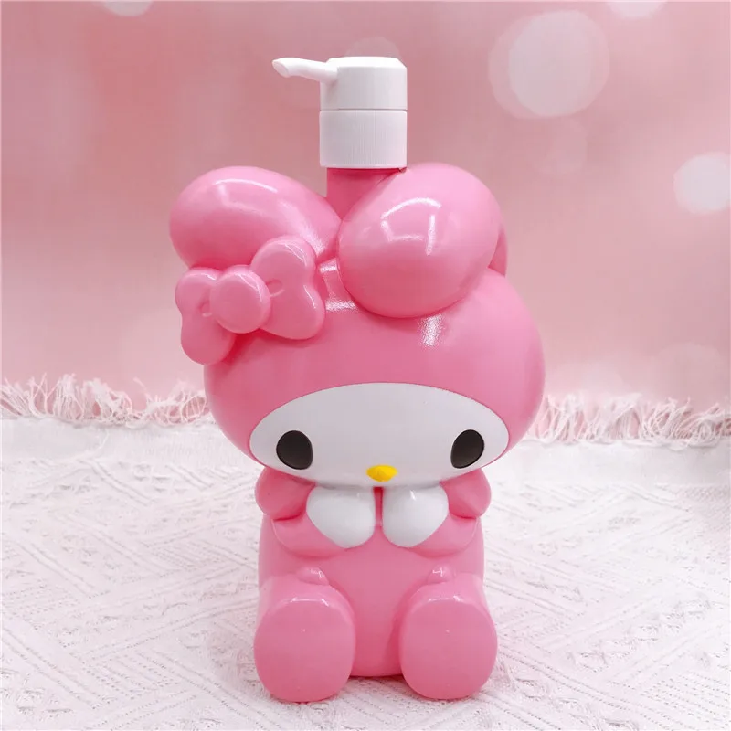 1000ML Kawaii Sanrio Lotion Bottle Anime Hello Kitty Large Capacity Shampoo Storage Cartoon My Melody Hand Sanitizer Container