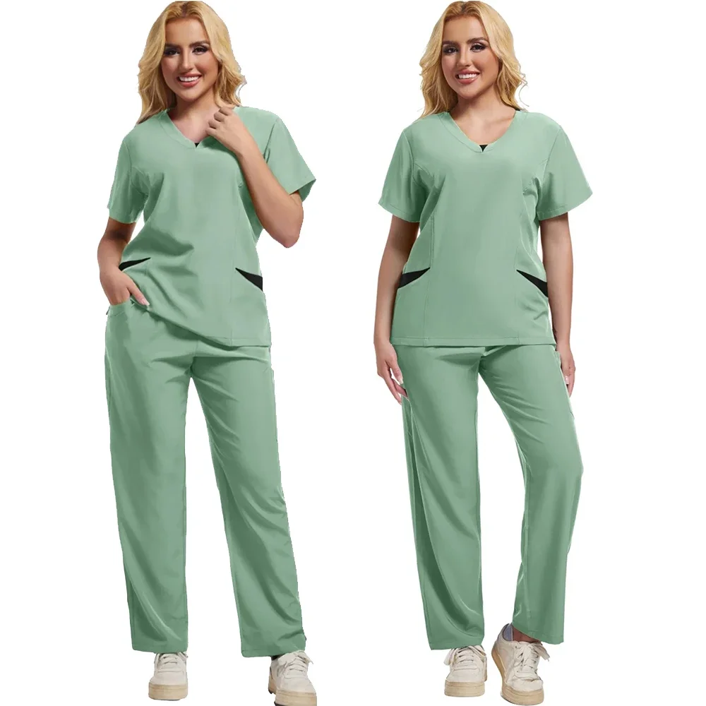 Uniformes médicos de Hospital para mujeres, accesorios para enfermeras, conjuntos de batas para hombres, accesorios para enfermeras, batas quirúrgicas, ropa de trabajo para clínica Dental y Spa