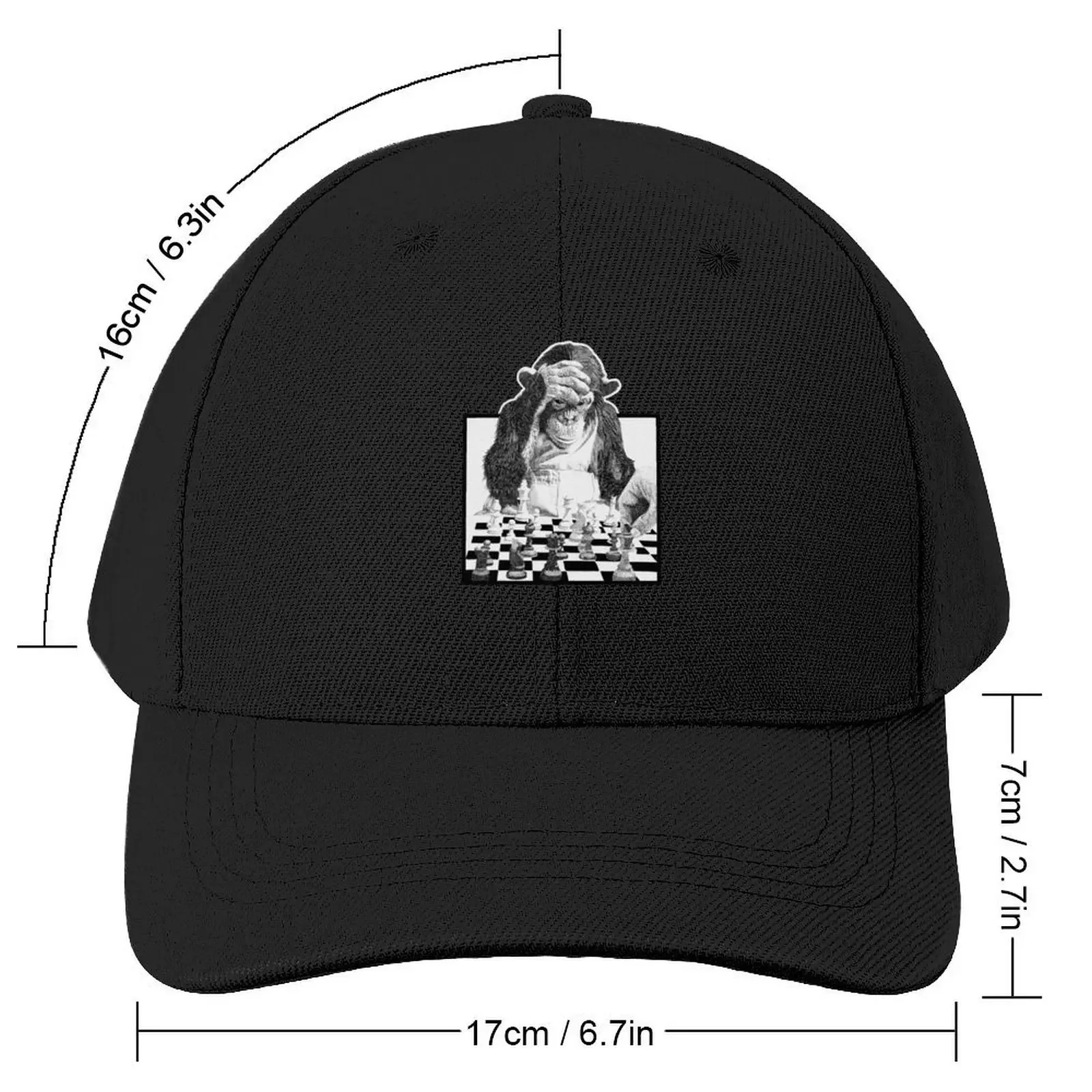 Monkey Playing Chess Baseball Cap Luxury Hat men's big size hat Bobble Hat Women's Beach Outlet Men's