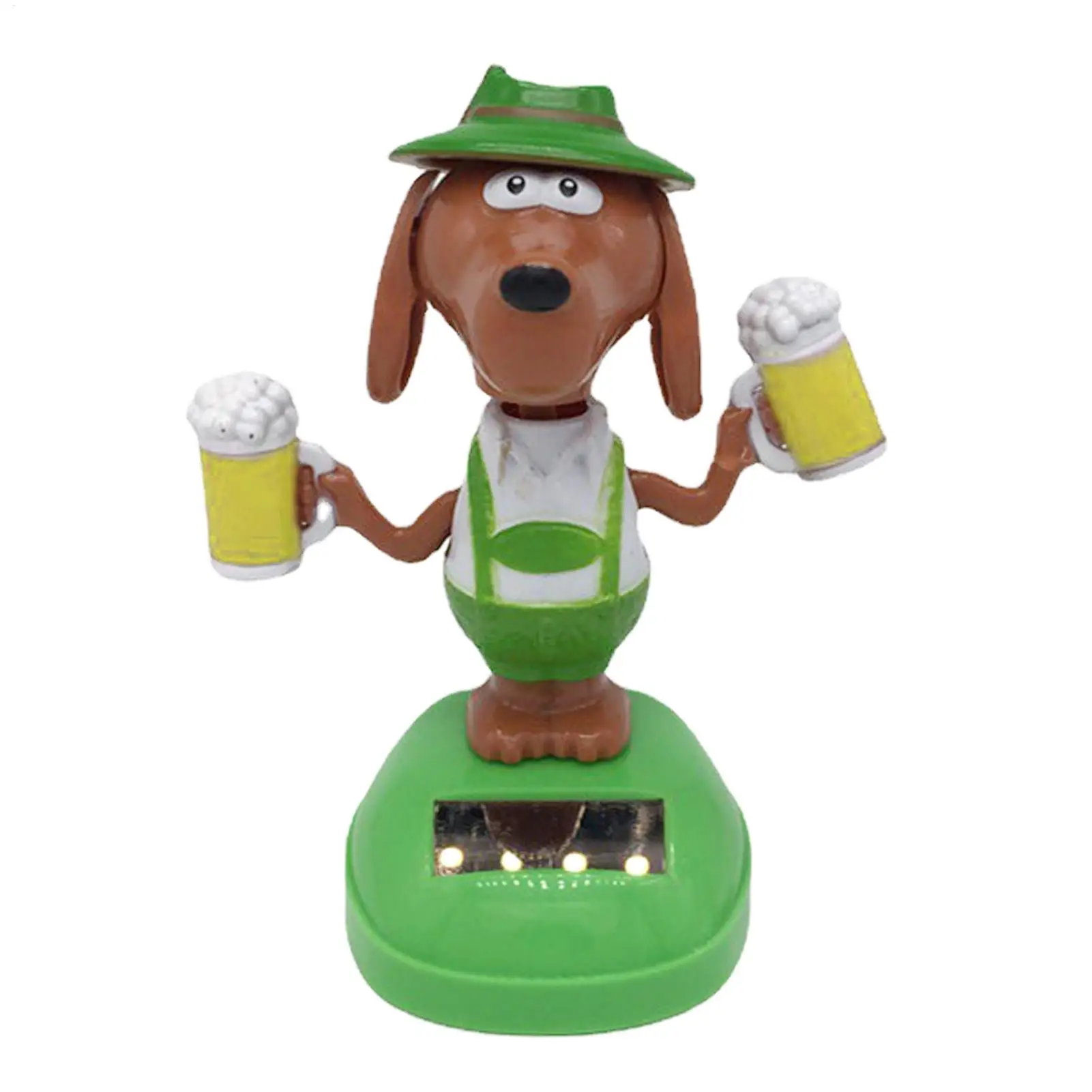 Auto-Dekoration Wackelkopf-Spielzeug Solarbetriebener Tanzender Hund Solar-Armaturenbrett-Dekoration Niedlicher Schwingender Hund als Geschenk