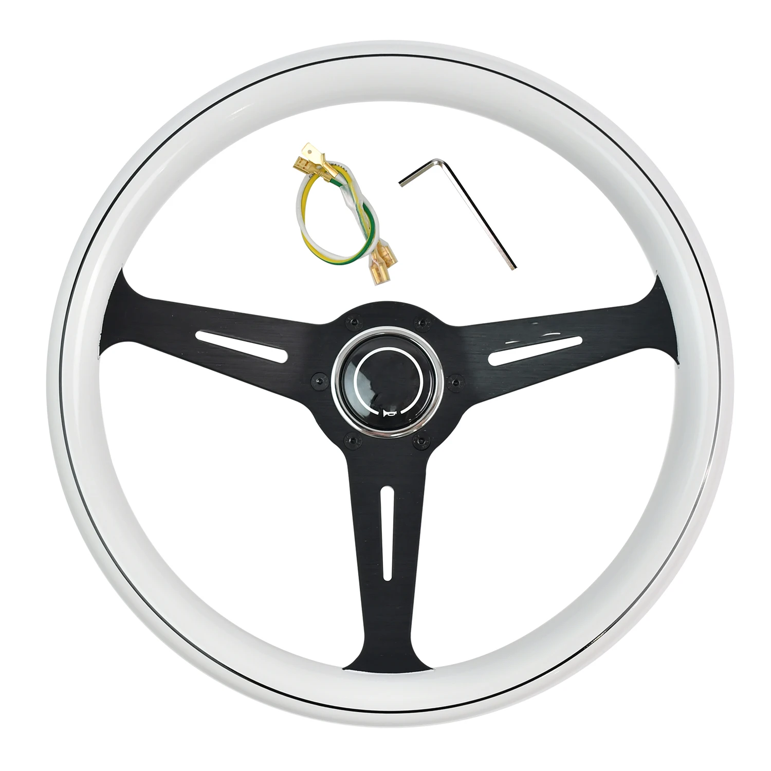 

Universal solid wood material 360mm 40mm deep bracket steering wheel