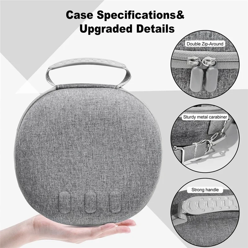 AA87 ل ميتا كويست 3 حقيبة التخزين Vr حقيبة يد سماعة واقية الصلب المحمولة حمل حقيبة ل كويست 3 Vr أجزاء B