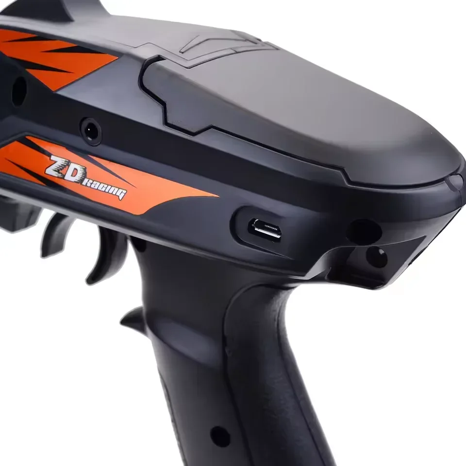 ZD Racing 2.4GHz 4CH Transmissor e receptor de controle remoto - Alcance de 500M para carro RC, barco, tanque, SCX10, TRX4
