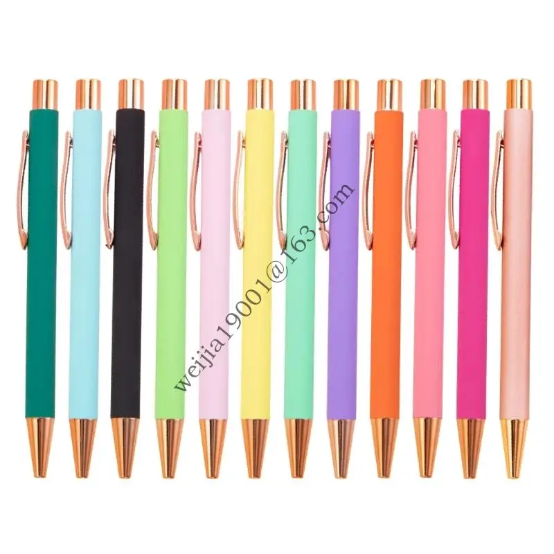 

Metal Ballpoint Pen 1.0mm Oil Pen Black Writing Pen School Office Supplies .H05A