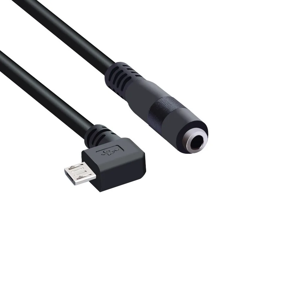 كابل مهايئ صوت USB صغير إلى ، 90 درجة ، V8 ، أندرويد ، أنثى ، هاتف ، سماعة رأس ، ذكر صغير ، مستقيم