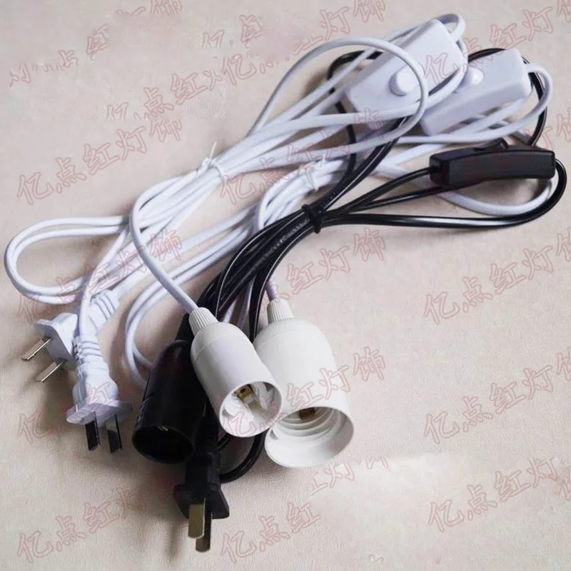 

E27 Lamp Holder Screw Simple E26 E27 Sockets E12 Socket Adapter Plug LED Screw Socket Lamp Holder with Wire for DIY Table Lamp