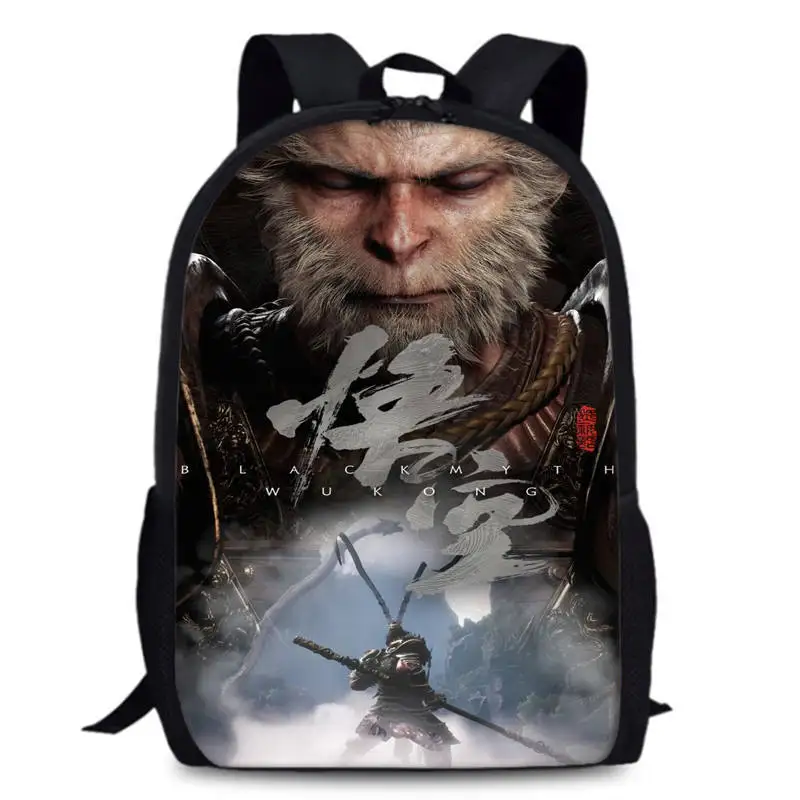 New Black Myth Wukong Backpack Black Myth: Wu Kong 15 Inch Student Computer Backpack Bag Collect Ornaments Boy Festival Gift