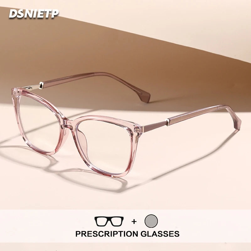 

Модные простые очки для чтения, женские фотохромные прогрессивные очки «кошачий глаз», оправа для очков по рецепту, очки для близорукости с защитой от синего света