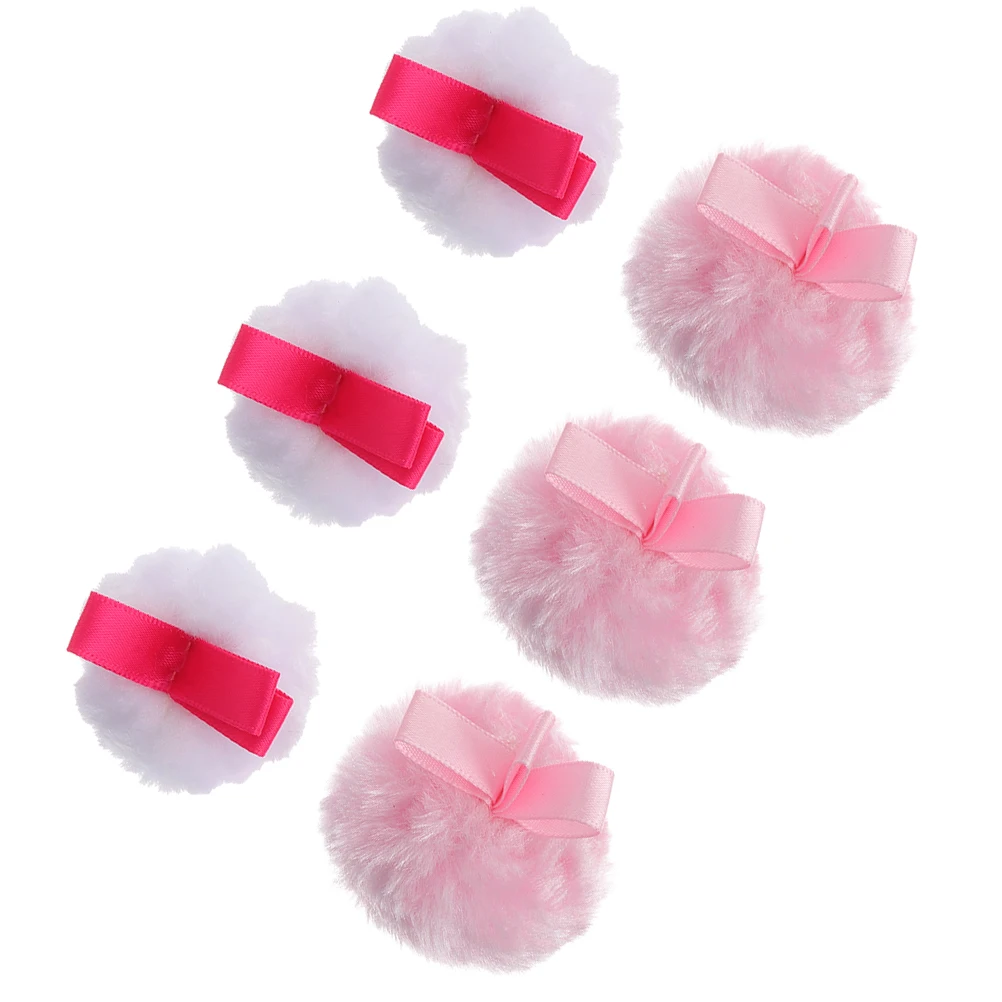 พัฟแต่งหน้า 6 ชิ้น อุปกรณ์แต่งหน้าที่จำเป็นสำหรับผู้หญิง ของขวัญแสดงความรักและความกังวล แป้งพัฟเครื่องสำอาง