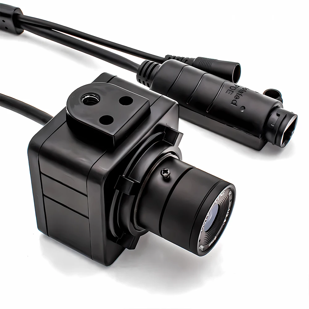 WGWK 4K 8MP Surveillance IP Camera Onvif Fixed Focus Lens POE48V Digital Live Stream MINI Metal Box Security Industrial Webcam