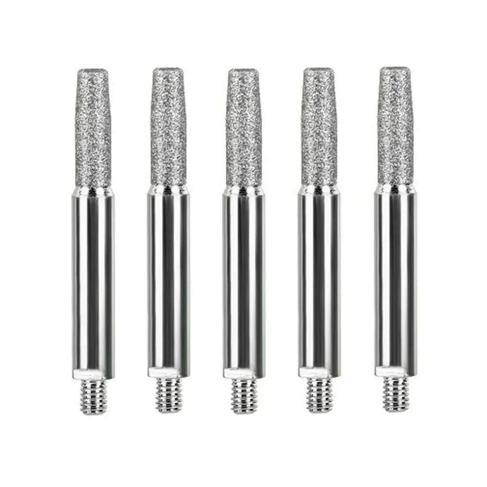 5 pz Diamante Rivestito Cilindrico Bava Motosega Affilatrice Parti Testa di Rettifica Affilatrice per Sega a Catena Pietra File Strumento di Rettifica