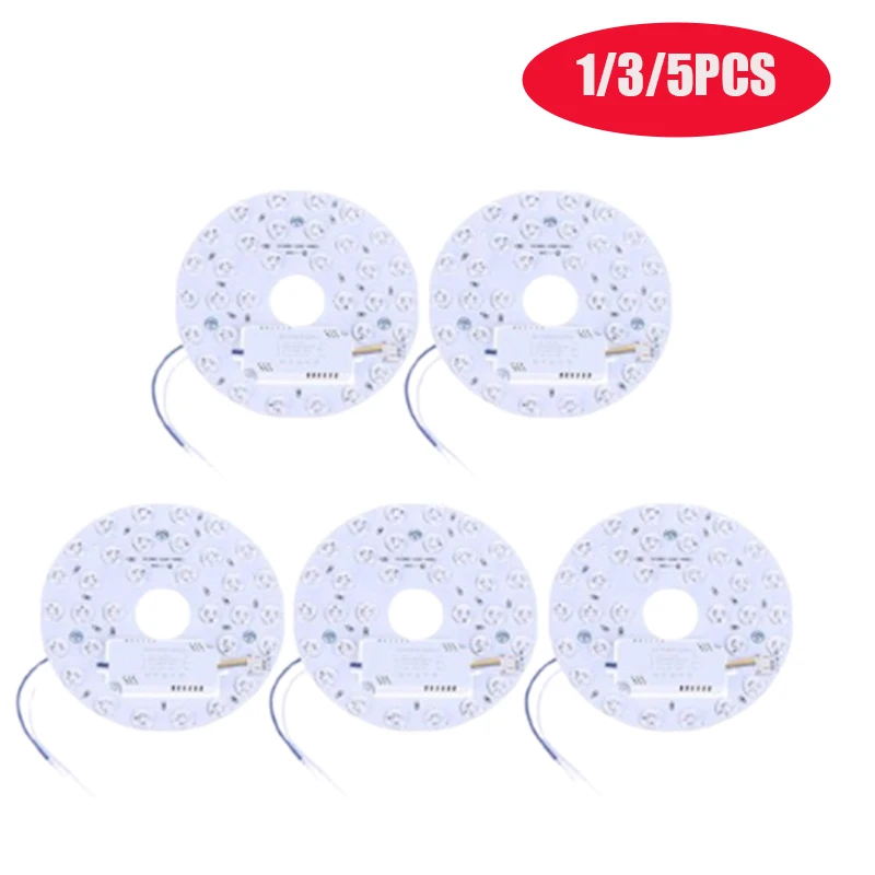 

1/3/5Pcs Fan Light Source IRALAN Panel LED Bulb Chip Light Board AC 85-265V Energy-saving Circular Replaceable LED Light Source
