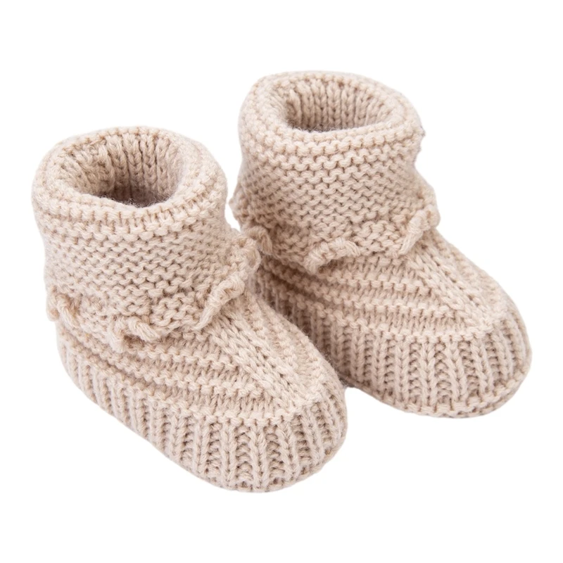 Soft Knit Baby Booties Comfortable First Walkers Warm & Soft Baby Booties Warm Toddler Booties for Newborns & Toddlers