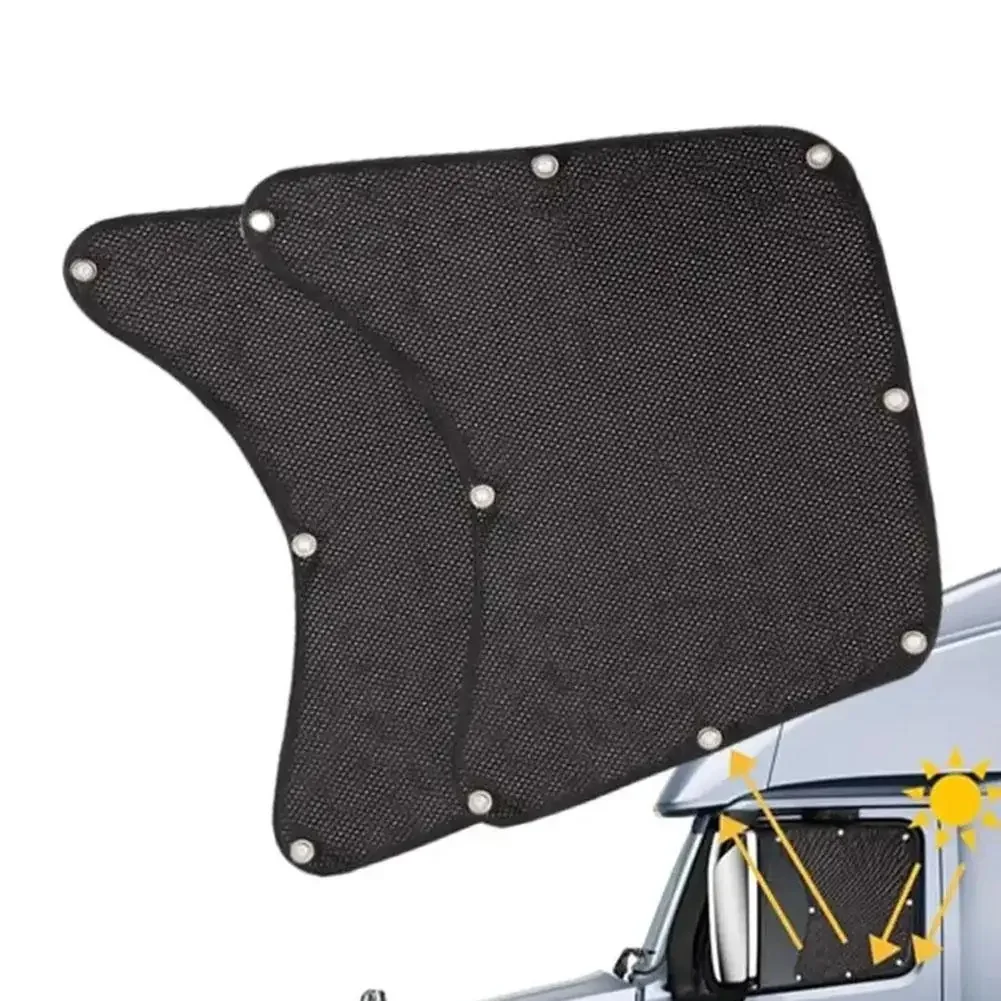 Side Window Sunshade Car Semi Truck Window Screen Dustproof UV Protection Side Window Sunshade With Suction Cup Auto Accessories