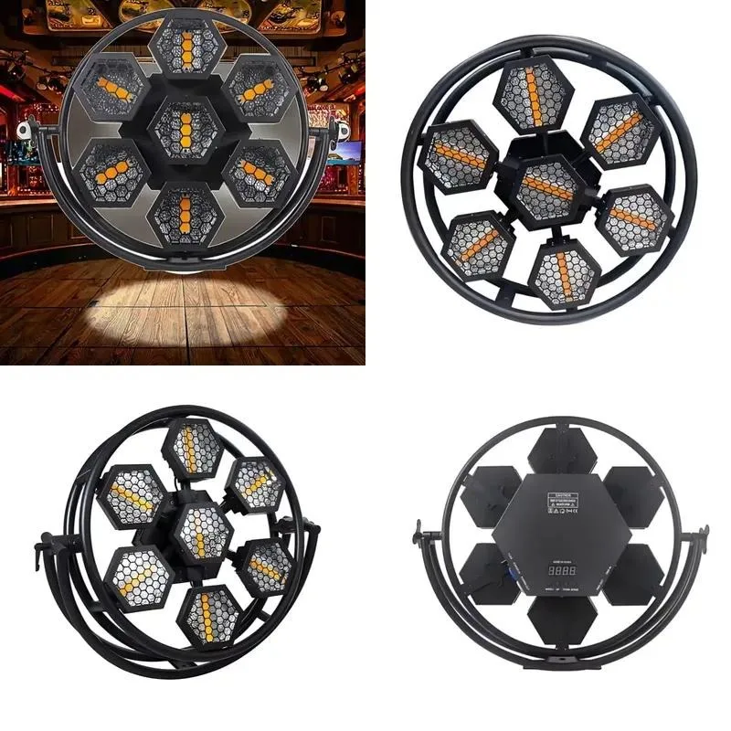 Mini 7 Head Retro RGBW DMX512 Light Emitting Diode Matrix Light for Stage Entertainment for DJs and Parties