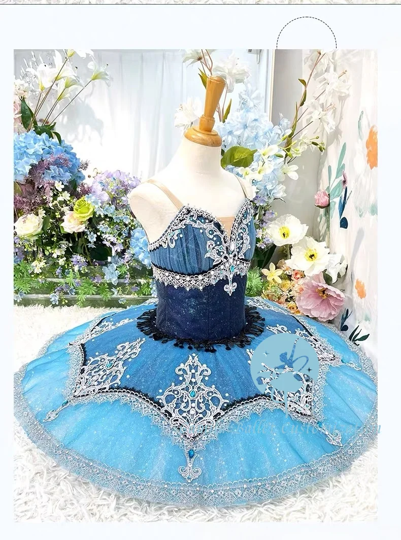 Haut de gamme personnalisé bleu dégradé Esmilada Lemonda Pirates femme variation ballet performance tutu jupe adulte et enfant
