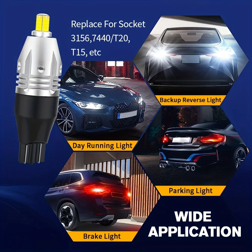 912 921 LED Bulbs for Backup Reverse Light Bulb T15 LED Backup Light 6000K White 360 Degree Lighting W16W 906 Super Bright Light