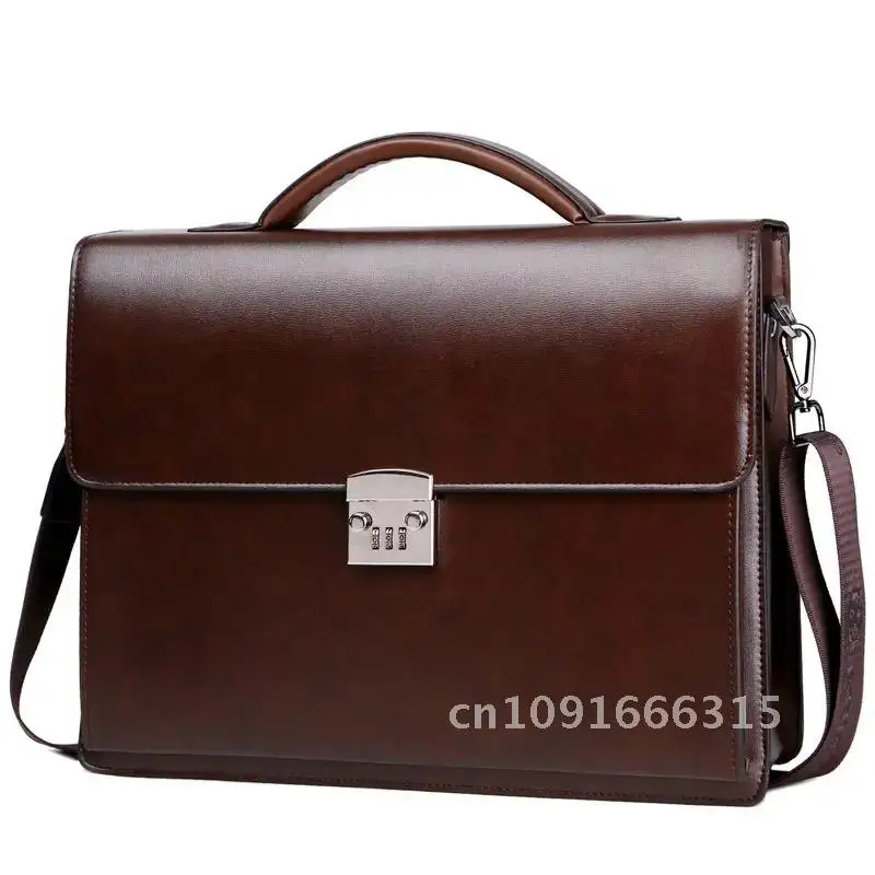 Genuine leather men's Crossbody Bag High Quality Business Briefcase Bag Shoulder Messenger Bags Office Handbag Laptop Briefcases