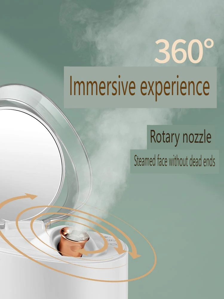 Facial Beauty Device, Hot and Cold Double Spray, Moisturizing, Nano Mist, with Makeup Mirror Face Care ML-013-YX