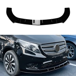 Front Bumper Lip Spoiler Splitter For Benz Vito W447 V220 V250 V260 2016 2017 2018 2019 2020 2021 2022 2023 ABS Body Kits Tuning